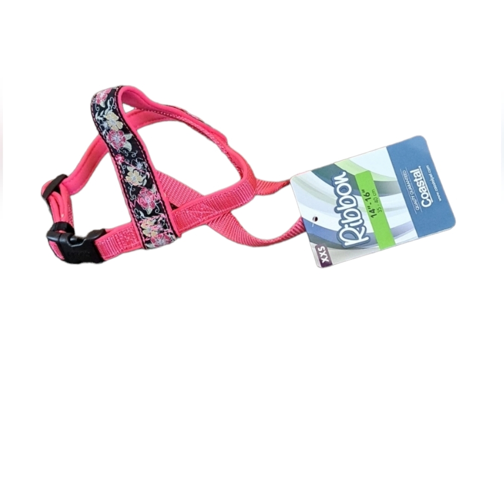 Pink Soft no-pull dog harness XXS cat harness - costal pets